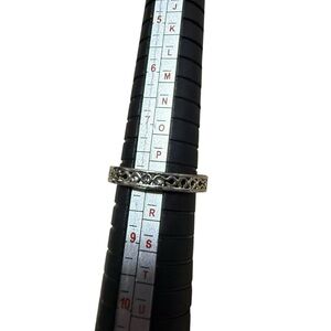 Coach Silver Eternity Band Ring - Size 8